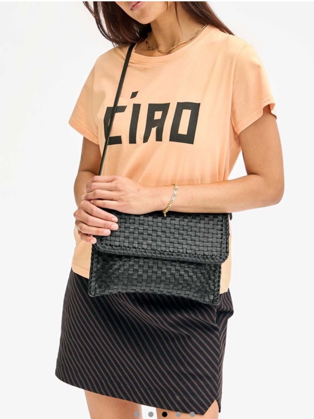 Clare V • Envelope Clutch Handbag
Black Woven Checker - Picture 3 of 13